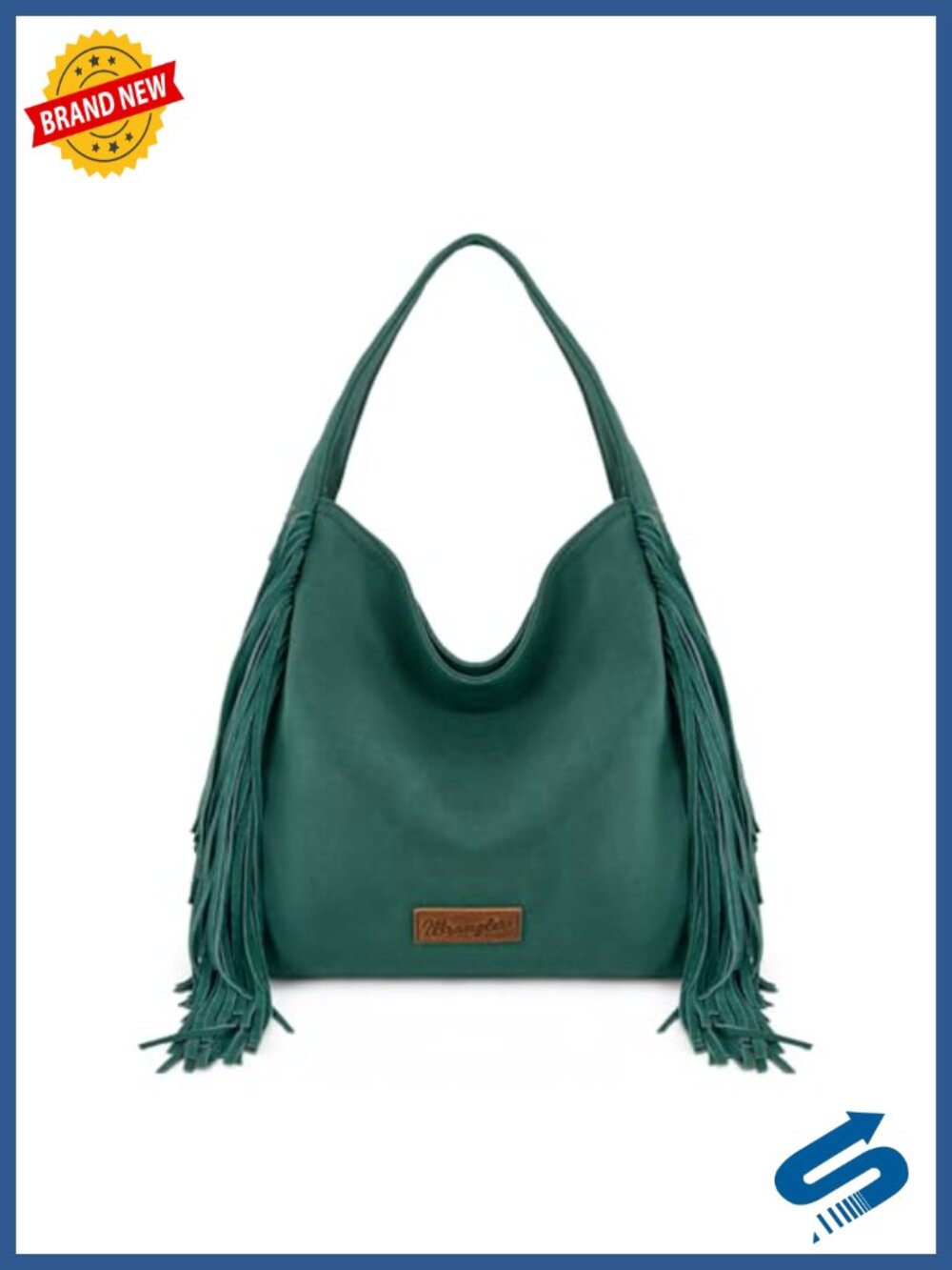 Fringe Suede Hobo Bag with Tassels Western Boho Shoulder Purse